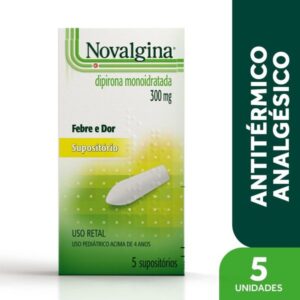 Novalgina 300mg Com 5 Supositório Infantil Sanofi Medley