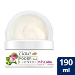 Máscara Capilar Dove Poder das Plantas Nutrição + Gerânio Com 190ml