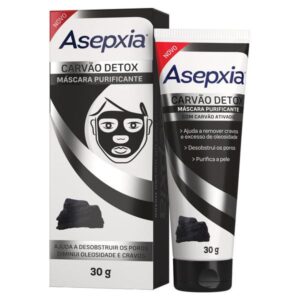 Máscara Facial Asepxia Carvão Detox Com 30g