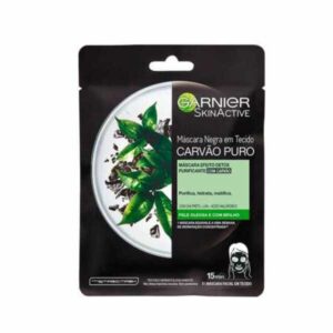 Máscara Negra em Tecido Garnier SkinActive Carvão Puro Detox Com 28g