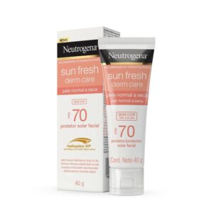 Protetor Solar Neutrogena Sun Fresh Derm Care Pele Seca Com Cor FPS 70 Com 40g