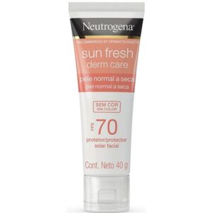 Protetor Solar Neutrogena Sun Fresh Derm Care Sem Cor FPS 70 Com 40g