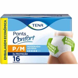 Roupa Intima Tena Pants Confort Tamanho P-M Com 16 Unidades