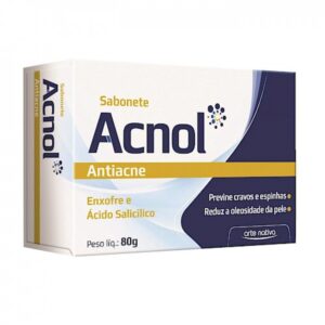 15366373184-7898277710332.jpg Sabonete Acnol Antiacne Ácido Salicílico e Enxofre Com 90g