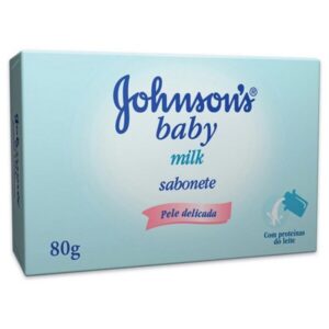 Sabonete em Barra Johnson Baby Milk Pele Delicada Com 80g