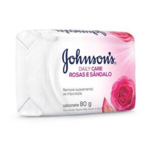 15366374037-7891010247393.jpg Sabonete em Barra Johnsons Rosas e Sândalo Com 80g