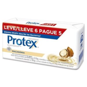 Sabonete em Barra Protex Pro Hidrata Macadâmia Com 85g Leve 6 Pague 5 Unidades