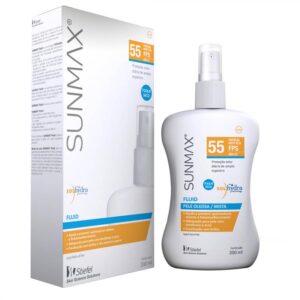 Protetor Solar Sunmax Fluid Pele Oleosa e Mista FPS 55 Com 200ml