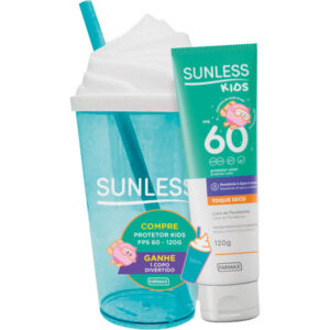 Protetor Solar Sunless Kids Toque Seco FPS 60 Com 120g