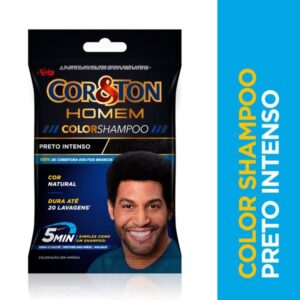 Shampoo Tonalizante Cor e Tom Homem Preto Intenso