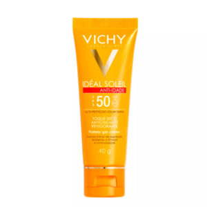 Protetor Solar Facial Vichy Idéal Soleil Anti-Idade FPS 50 Toque Seco Com 40g