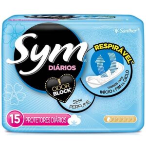 15366376064-7896110007540.jpg Protetor Diário Sym Sem Perfume Com 15 Unidades