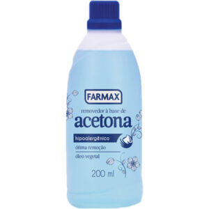 Removedor de Esmalte Com Acetona Com 200ml Farmax