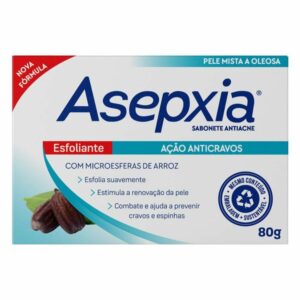Sabonete Facial em Barra Asepxia Antiacne Esfoliante Com 80g