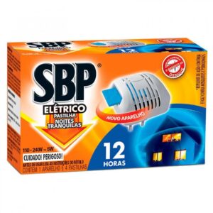 Repelente Elétrico Pastilha SBP 12 Horas Com 1 Aparelho + 4 Pastilhas