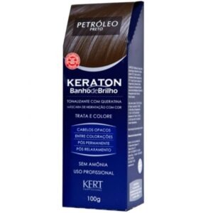 Tonalizante Keraton Banho de Brilho Petrólio Preto Com 100g