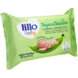 Toalha Umedecida Lillo Baby Toque de Carinho Com 50 Unidades