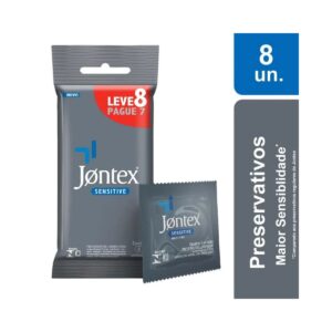 15366377461-7896222721068.jpg Preservativo Jontex Sensitive Leve 8 Pague 6 Unidades
