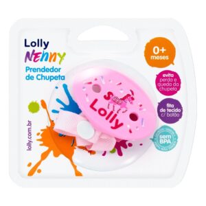 Prendedor de Chupeta Tip Lolly Nenny Rosa ref-7071 Unidade