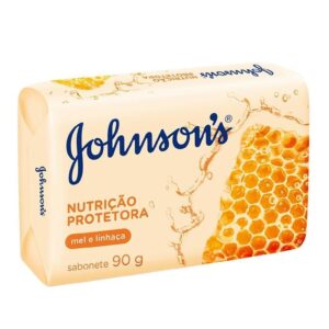 15366377944-7891010610302.jpg Sabonete em Barra Johnsons Nutriçao Protetora Mel e Linhaça Com 90g