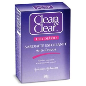 Sabonete em Barra Esfoliante Clean e Clear Anti Cravos Com 80g