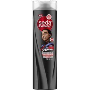 Shampoo e Condicionador Infantil 2 em 1 Seda Juntinhos Spider-Man Super Hidratação Com 300ml