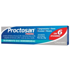 Proctosan Pomada Com 20g Com 6 Aplicadores Kley Hertz