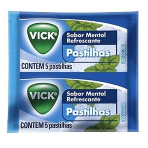 Pastilhas Vick Drops Sabor Menta Com 5 Unidades
