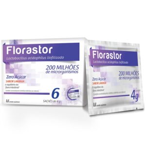Probiótico Florastor 200 Milhões Com 6 Sachês de 4g Cada União Química