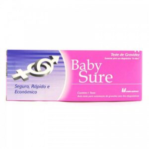 15366382701-7896006228530.jpg Teste de Gravidez Baby Sure Com 1 Tira Reagente + Copo Coletor
