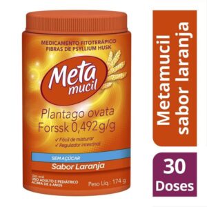 Metamucil Sabor Laranja Sem Açucar Com 174g Procter e Gamble
