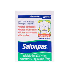 Salonpas Adesivo Pequeno 6,5cm x 4,2cm Com 4 Unidades Hisamitsu