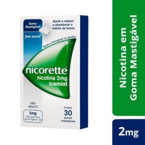 Nicorete Icemint Nicotina 2mg Sem Açucar Com 30 Tabletes Mastigáveis