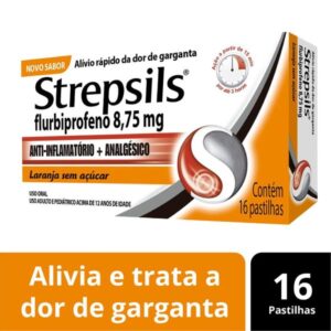 Strepsils 8,75mg Sabor Laranja Com 16 Pastilhas Reckitt Benckiser