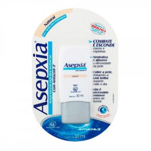 15366384106-0650240017933.jpg Maquiagem Líquida Antiacne Asepxia Natural Com 30ml
